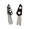 Studded Rhinestone Shoulder Pads with Tassel Chain for Festival Costumes